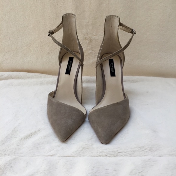 Zara suede cutout heels; size 37 - Picture 1 of 7